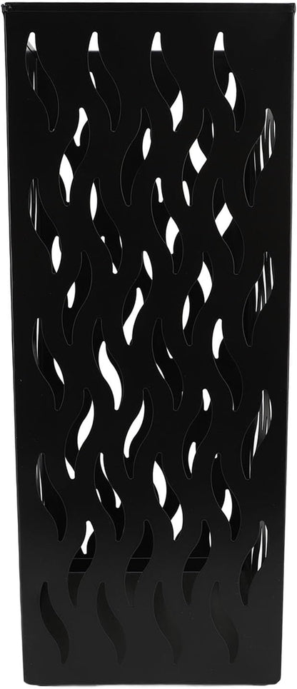 Metal Umbrella Holder, Square Umbrella Stand Rack for Entryway, 6.3" x 6.3" x 16.5" (Black)