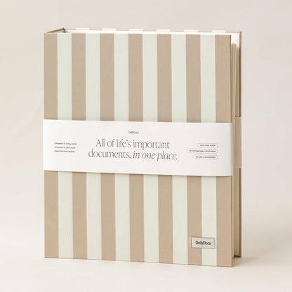 Document Organizer Binder – Premium Linen Folder System with Full & Half-Page Envelopes for Important Papers, Passports, Birth Certificates & More