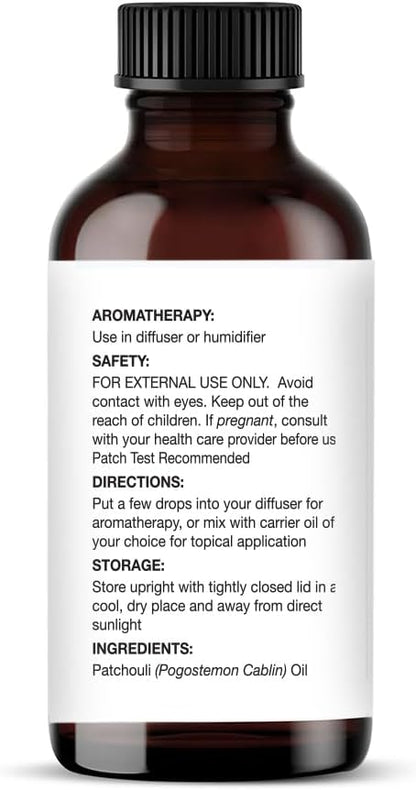 Majestic Pure Essential Oil with Glass Dropper - 100% Pure and Natural - Essential Oils for Diffuser, Aromatherapy, Soap and Candle Making, Patchouli Essential Oil, Patchouli Oil, 1 Fl Oz (Pack of 2)