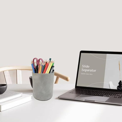 Pen Pencil Holder Cup Container Leather Desk Organizer Stand Decor Brush Scissor Holder Decoration Office Desk Home School