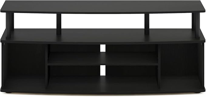 Furinno Jaya Large Entertainment Center Hold up to 55-in TV, Inches, Blackwood
