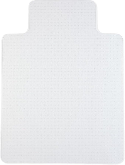 Staples Office Chair Mat, Clear Floor Mats with Lip, Flat-Pile Carpets, Extended Under-Desk Coverage, 36" x 48 Inch, Smooth Glide