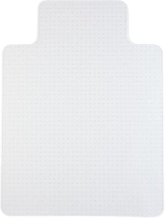 Staples Office Chair Mat, Clear Floor Mats with Lip, Flat-Pile Carpets, Extended Under-Desk Coverage, 36" x 48 Inch, Smooth Glide