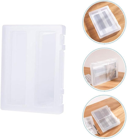Hemoton Portable Multi-function Document Organizer Box with Buckle Lock Transparent Household File Case for Office and Home Storage Project File Holder for Papers and Magazines