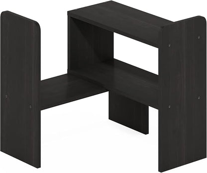 Furinno Classic Desk Organizers and Accessories, Office Organization, Desk Top Book Shelf, for Office Supplies, Office Desk Accessories, Black Espresso