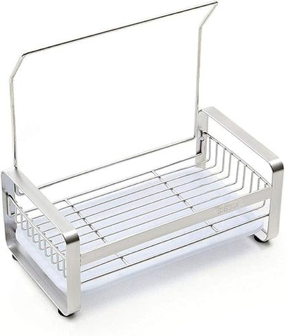 kaileyouxiangongsi Sponge Holder - Kitchen Sink Organizer - Sink Caddy - Sink Tray - SUS304 Stainless Steel Soap Holder,9.45 x5.15 x8.1 inches,Large Size