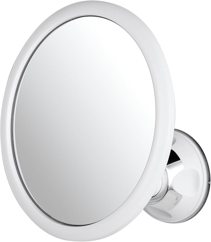 MIRRORVANA Anti Fog Mirror for Shower - Fogless, Shatterproof Shaving Mirror with 360° Swivel and Adjustable Suction Cup - 6.7" x 6.7" Round
