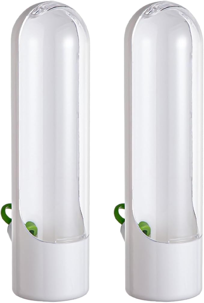 2 Pack Herb Keeper Container for Refrigerator, Clear Storage Bottle for Cilantro Parsley Mint, Fresh Produce Saver, Extends Freshness for 2-3 Weeks