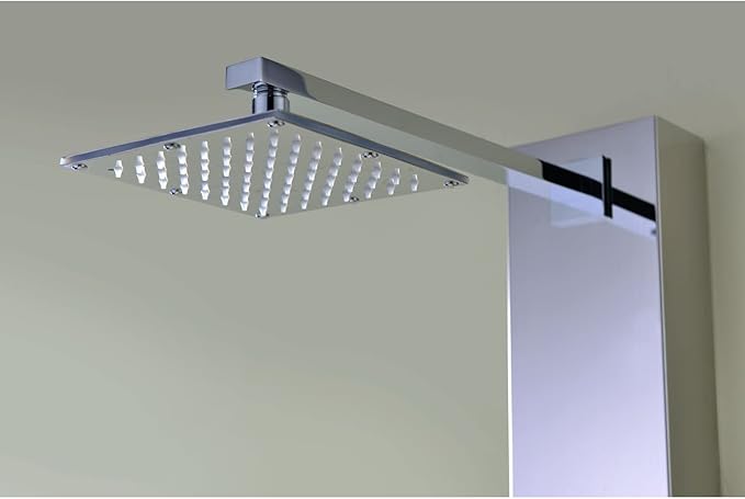 ANZZI Shower Head Panel 53", Tower System, Polished Chrome Stainless Steel Metal 3 Turbo Jetted & Multi Functional, High Pressure Jet + Rainfall + Handheld Wand Combo, Wall Mount (SP-AZ015)