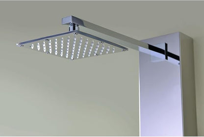 ANZZI Shower Head Panel 53", Tower System, Polished Chrome Stainless Steel Metal 3 Turbo Jetted & Multi Functional, High Pressure Jet + Rainfall + Handheld Wand Combo, Wall Mount (SP-AZ015)