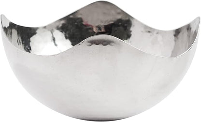 Hosley Set of 4 Silver Finish Metal Bowl 5.75 Inch Diameter, Ideal for Potpourri, LED Candles, Weddings, Special Events, Center Pieces, Craft. Use Decor to Coordinate O3