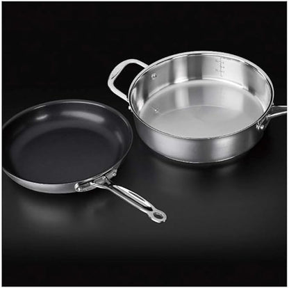 Cuisinart 14-Piece Cookware Set, Chef's Classic Stainless Steel Collection, 77-14N