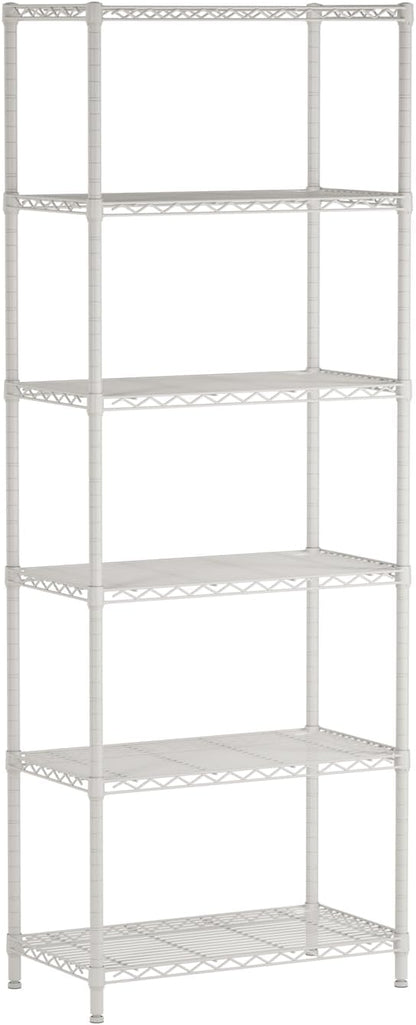 SINGAYE Shelf Wire Shelving Adjustable Storage Shelves Rack Standing Units for Kitchen Closet Laundry Bathroom Organizers Metal Pantry Narrow Mesh Gaps 14" D x 24" W x 72" H White