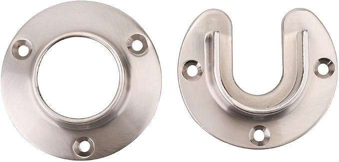 Knape & Vogt Closet Pro HD CD-0010-BN Heavy Duty Closet Pole Sockets, Brushed Nickel