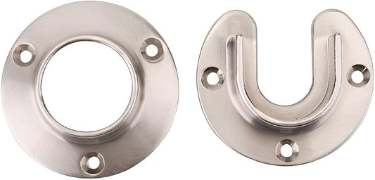 Knape & Vogt Closet Pro HD CD-0010-BN Heavy Duty Closet Pole Sockets, Brushed Nickel