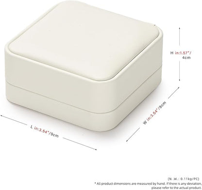 White PU Leather Jewelry Gift Box for Bracelet Small Jewelry Bangle Bracelet Gift Box