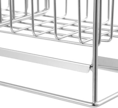 Mukkuri Sink Caddy - Kitchen Sink Organizer - Quick Draining, 304 Stainless Steel Tray