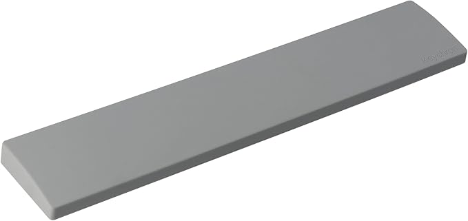 Keychron Gray Silicone Wrist & Palm Rest, 12.89" for 75% Compact Keyboard Series V1/V2/Q1/Q2 & Lemokey P1 (Pro/Max/HE) – Anti-Slip Base – Smooth & Soft Support