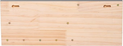 SANY DAYO HOME Real Wood Key Holder Rack Wall Mount 16 x 6 inches Black Entryway Shelf with 5 Gold Hooks, Metal Sunglass Bar, and Floating Board for Keychain, Purse
