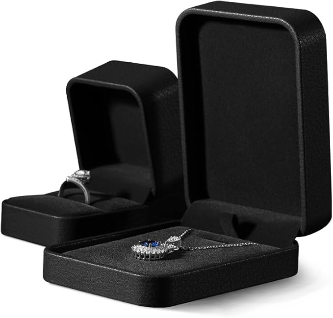 Bracelet Boxes For Jewelry Gift, Leather Bangle Box,Premium Bracelet Holder,Luxury Jewelry Gift Boxes (Black)