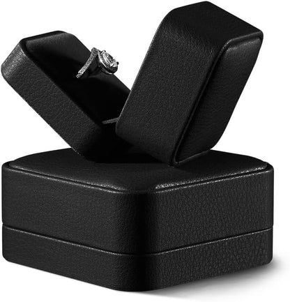 Necklace Jewelry Box, Leather Jewelry Box For Men,Premium Small Gift Boxes,Luxury Jewelry Gift Boxes For Necklaces (Black)