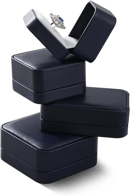 Bracelet Gift Box, Leather Gift Box For Men,Premium Small Gift Boxes,Luxury Bangle Box (Blue)