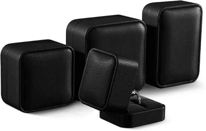 Necklace Jewelry Box, Leather Jewelry Box For Men,Premium Small Gift Boxes,Luxury Jewelry Gift Boxes For Necklaces (Black)