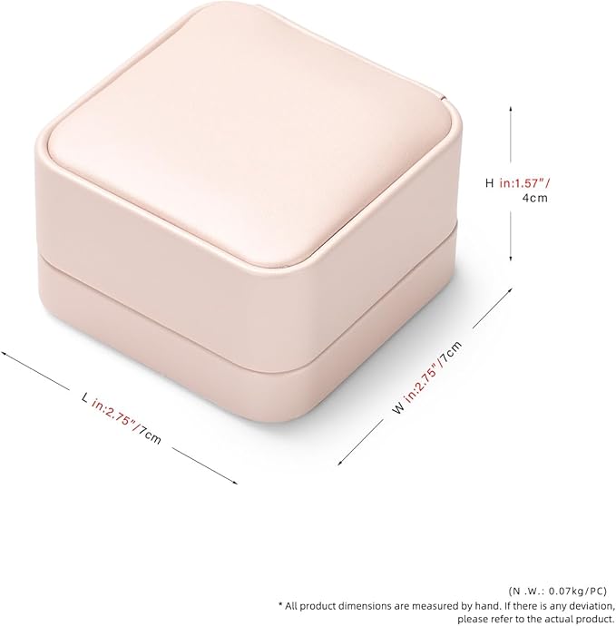 Leather Earring Box Jewelry Case for Birthday, Wedding, Valentine's Day, Mother's Day Gifts (Pink)