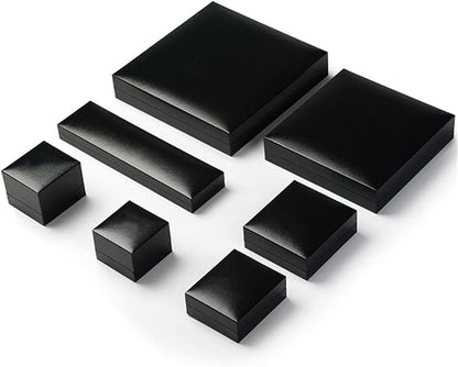 Oirlv Luxury Black Leather Ring Box - Ideal for Wedding and Proposal Ring Jewelry Gift