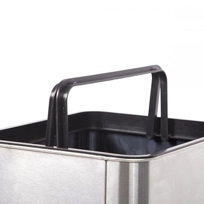 FDW Kitchen Trash can for Bathroom Bedroom Home Office Automatic Touch Free Garbage bin with lid Brushed Stainless Steel Rectangular 13 Gallon / 50L