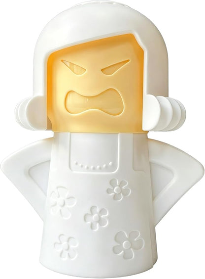 Angry Mama Microwave Oven Steam Cleaner, Angry Mom Microwave Cleaner, Just Add Vinegar and Water, Cut Cleaning Time by Half (White)