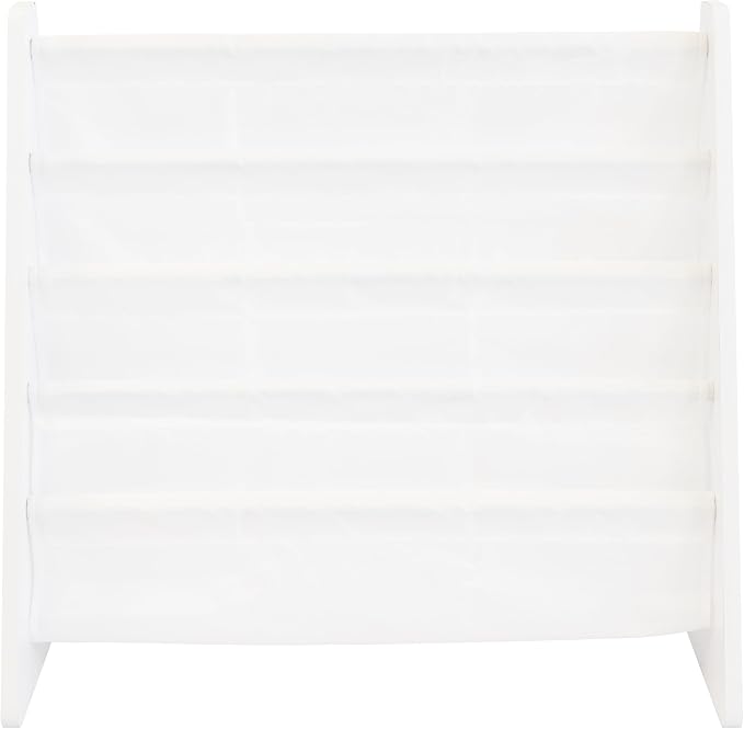 Humble Crew Kids Bookshelf, 4-Tier Front-Facing Book Display Organizer, Montessori Toddler Bookcase for Playroom, Bedroom & Reading Corner, White Wood/White