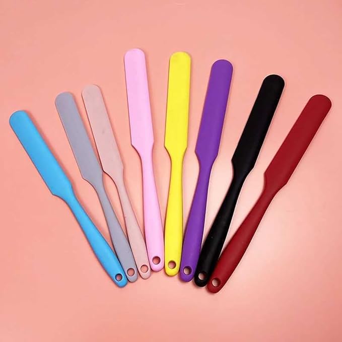 5Pcs Silicone Spatula Set Heat Resistant Cake Cream Butter Spatulas Mixing Batter Scraper Non-Stick Flexible Baking Cooking Tool BPA-Free Multicolor Set of (5colors)