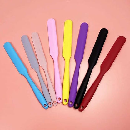 5Pcs Silicone Spatula Set Heat Resistant Cake Cream Butter Spatulas Mixing Batter Scraper Non-Stick Flexible Baking Cooking Tool BPA-Free Multicolor Set of (5colors)