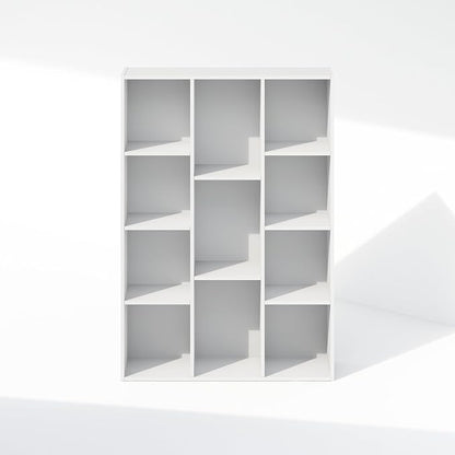 Furinno Reed Closet Organizers and Storage, 11-Cube Closet Organizer, Open Shelf Closet Storage, for Wardrobe, Bedroom, Living Room, White