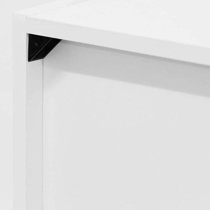Furinno LUDER Book Shelf, 5-Cube Bookshelf, Reversible Bookcase, 9.4 x 19.5 x 31.5, for Living Room, Bedroom, Home Office, White