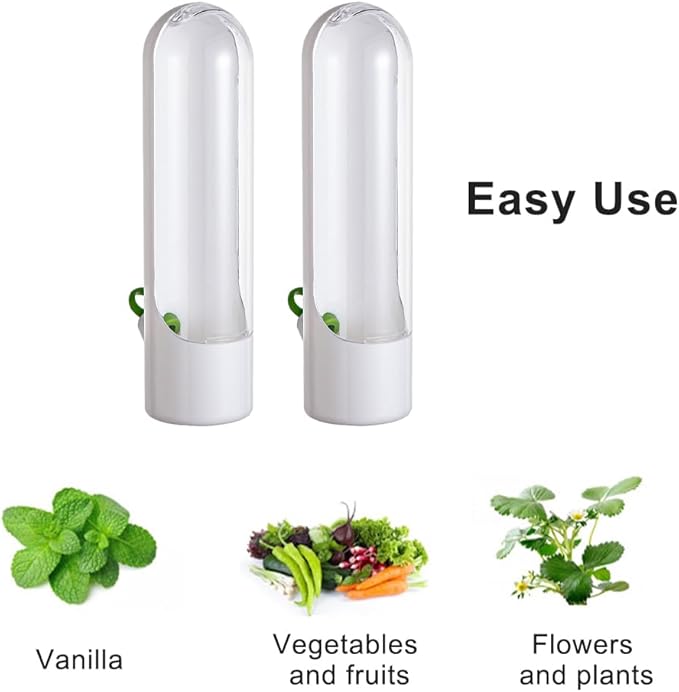 2 Pack Herb Keeper Container for Refrigerator, Clear Storage Bottle for Cilantro Parsley Mint, Fresh Produce Saver, Extends Freshness for 2-3 Weeks