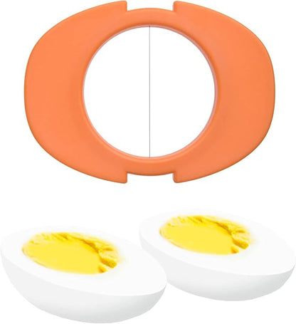 Egg Slicer Set with 3 Cutters - Cut Boiled Eggs into Thin Slices, Wedges or Halves - Easy Manual Egg Slicing - No Power, No Noise - Great for Sandwiches, Salads and Hors d'Oeuvres - With Slicer Stand