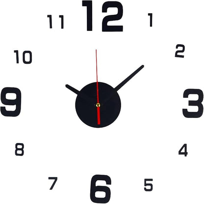 OceeK DIY Wall Clock, Modern Silent Non-Ticking, Battery Operated, 3D Quality Quartz Frameless Wall Closks,8-15" Round