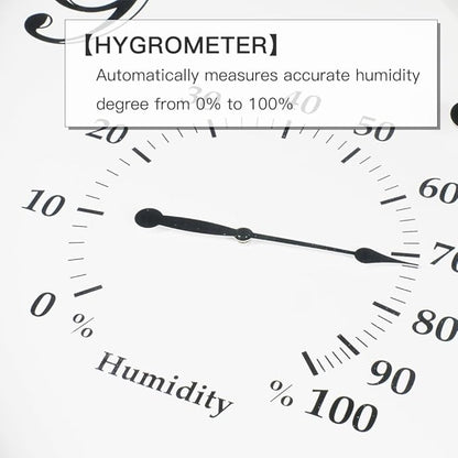 BESTIME MT-33 23-Inch Three-in-one Metal Wall Clock.Indoor,Outdoor,Thermometer,Hygrometer,Weather Resistant,Garden,Lanai.