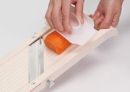 Benriner Super Standard Madoline Slicer, with with 4 Japanese Stainless Steel Blades, Almond