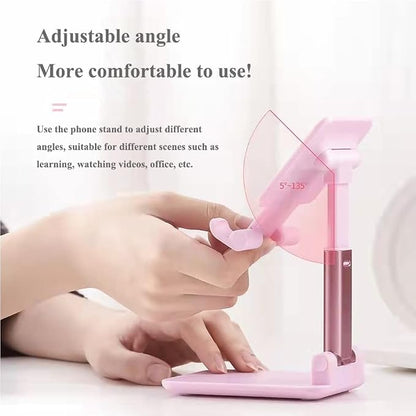 Meetuo 2 Pcs Cell Phone Stand for Desk, Adjustable & Foldable Phone Holder | Adjustable Angle Height, Fully Foldable&Portable, Compatible with iPhone/Smartphones