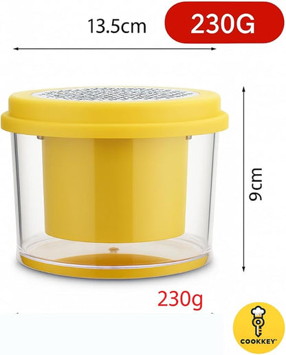 Corn Stripper & Peeler Tool with Built-In Bowl – Safe Non-Slip Handle, Fast Corn Kernel Cutter & Cob Remover, Multi-Purpose Grater for Corn, Ginger & Vegetables (Yellow) - COOKKEY
