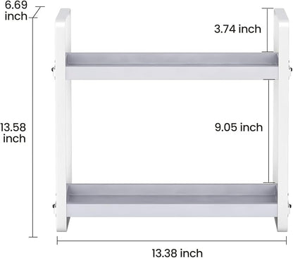 Bathroom Counter Organizer,Bathroom Countertop Organizer,Counter Shelf,Countertop Storage,Organization and Storage,Makeup Shelf,Sink Caddy(Grey 2 Tier)