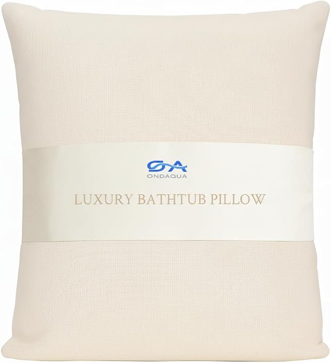 Luxury Bathtub Pillow, Skin-Friendly Cushion for Back, Neck & Head Support, Non-Slip, Adjustable Thickness Fits All Tub, Washable & Quick-Drying - Gift for Christmas Birthday Father's Day