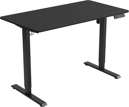 FEZIBO One-Piece Standing Desk Adjustable Height Stand up Home Office Desk, 48x24 Inch Electric Standing Computer Desk, with 4 Memory Presets, Headphone Hook, Black