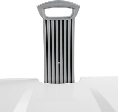 White Wheeled Plastic Laundry Hamper – Adult-Sized Rolling Basket With Handles For Home & Dorms
