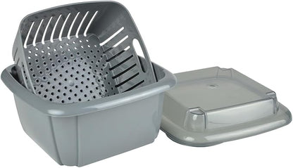 Hutzler Box Berry Keeper, 2-Pint, Gray