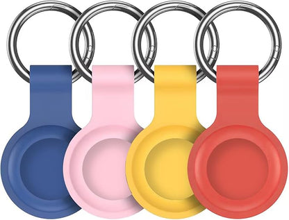 Compatible with AirTag Holder Case Keychain 4 Pack, for AirTag 1st & 2nd Generation Key Chain Ring Case Cover for Air Tag Holder GPS Tracker Item Air Tags Finders Air Tagholder for Kids,Bags,Luggages