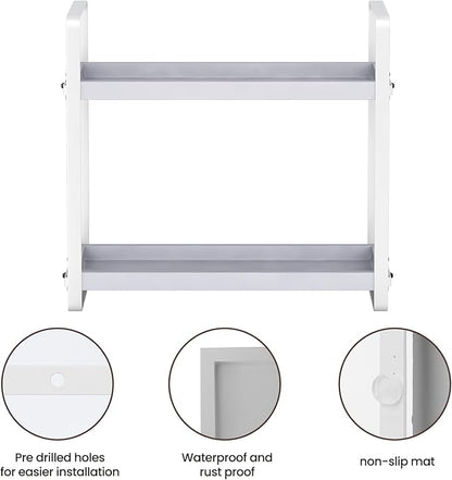 Bathroom Counter Organizer,Bathroom Countertop Organizer,Counter Shelf,Countertop Storage,Organization and Storage,Makeup Shelf,Sink Caddy(Grey 2 Tier)